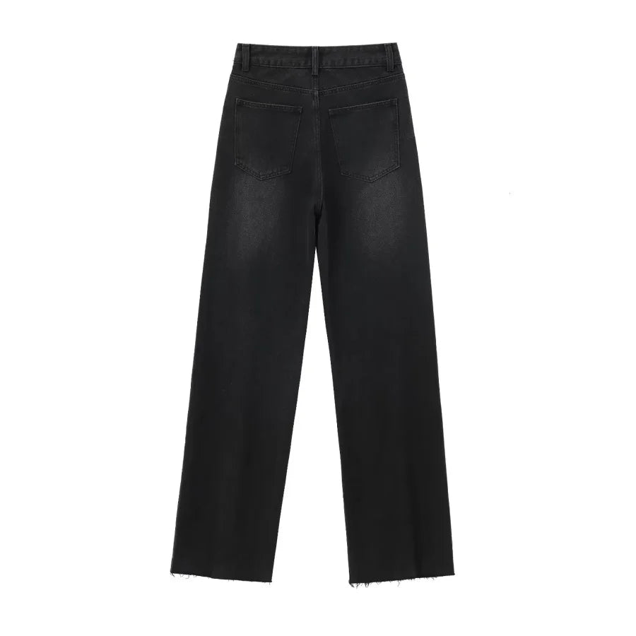 ETJ Wide-leg high-waisted jeans  women&