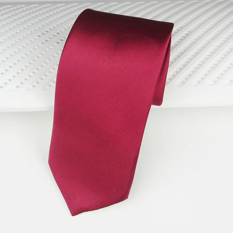 Red Tie ForMen Elegant Silk Necktie Legami White Stripe Solid Women Cravate Corbata Wedding Luxury Suit Man tuxed Gift Gravatas