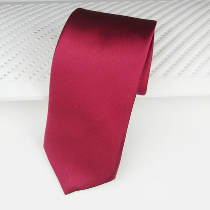 Red Tie ForMen Elegant Silk Necktie Legami White Stripe Solid Women Cravate Corbata Wedding Luxury Suit Man tuxed Gift Gravatas