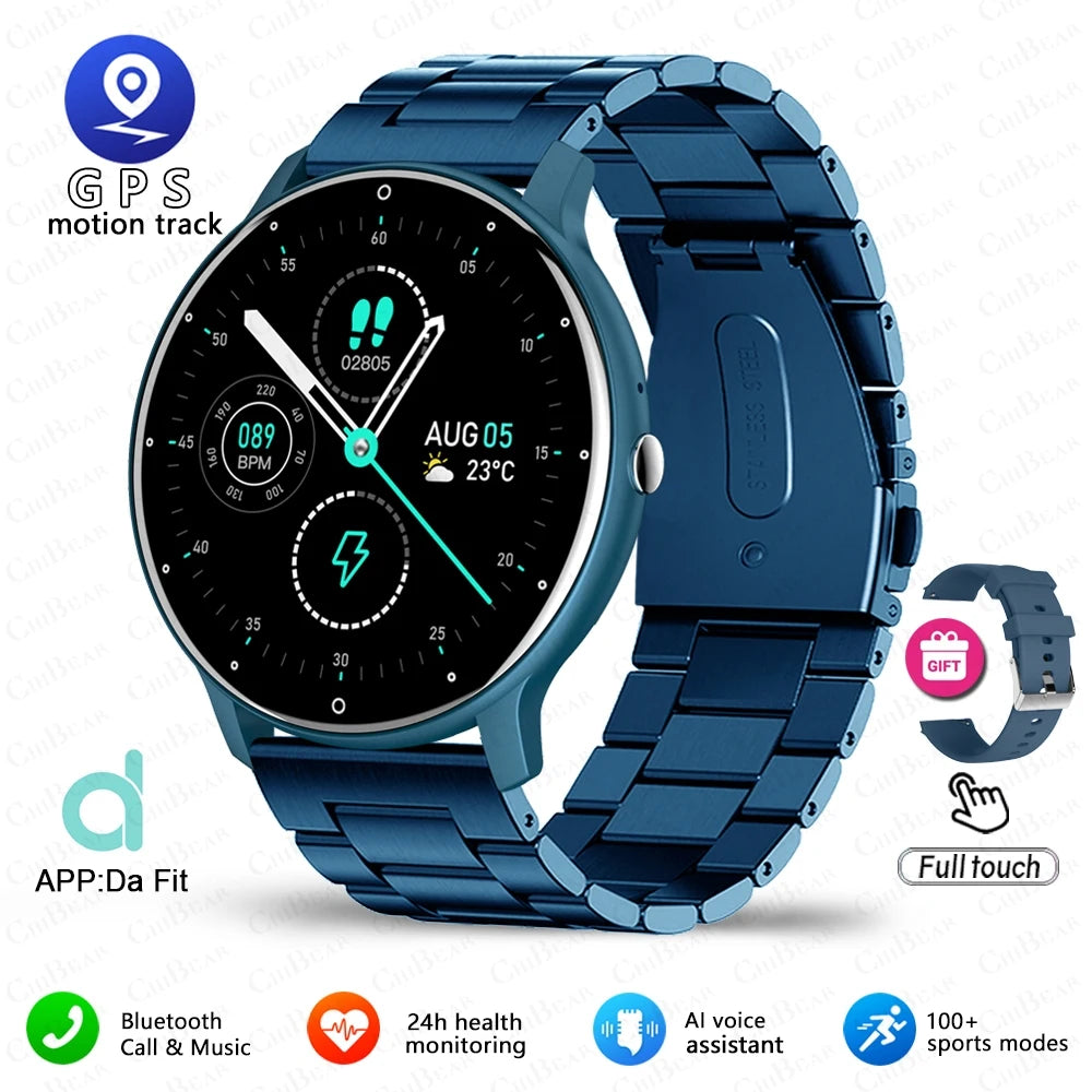 2025 New Sport Smartwatch Men Sports Fitness Wristband IP68 Waterproof Voice Assistant Bluetooth Call SmartWatch For Android IOS