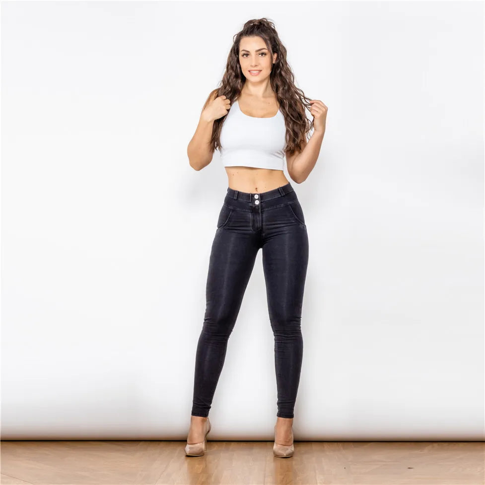 Shascullfites Melody Lifting Jeggings Butt Lift Jeans Denim Push Up Jeans Women&