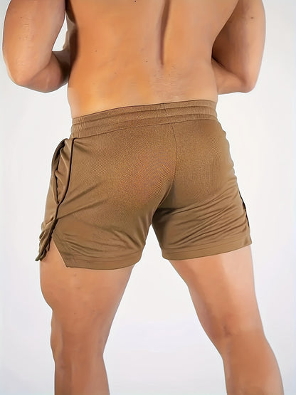 Mens Summer Shorts - Ultra-Quick Drying, Super Comfortable with Elastic Stretch - Adjustable Drawstring Waist for Gym, Workout &amp; Casual Days - Perfect for Hot Weather Training