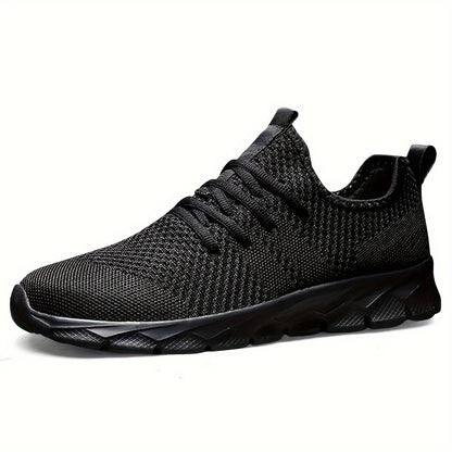 Mens Ultra-Lightweight Breathable Fabric Sneakers - Comfortable Lace-up Shoes with EVA Sole for Sports, Casual Wear - Ideal for Fall, Spring, Summer, Winter