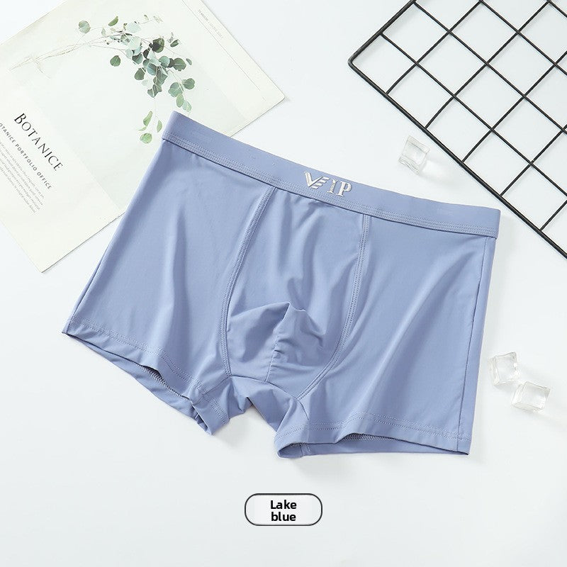 Mid-waist ice silk seamless high-elasticity men&