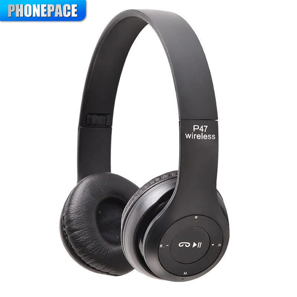Bluetooth 50 Wireless Headphones Foldable HIFI Stereo Bass with Mic USB Adapter for iPhone Gaming